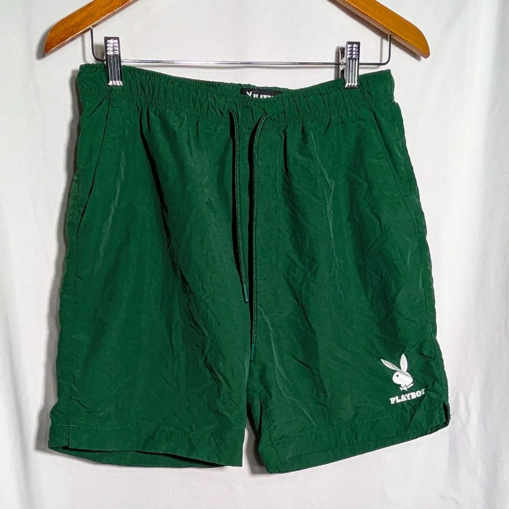 Men's Pacsun Green Playboy Windbreaker‎ Shorts | Vacation - Summer | Size M